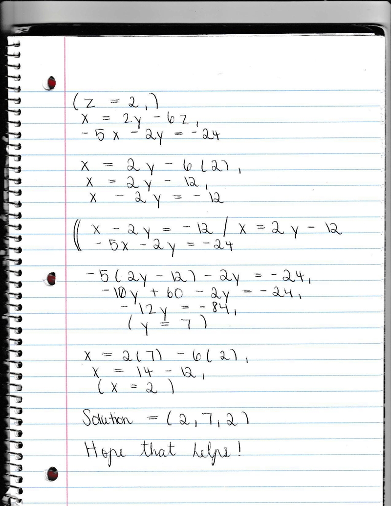 Solve using substitution PLEASE HELP!-example-1