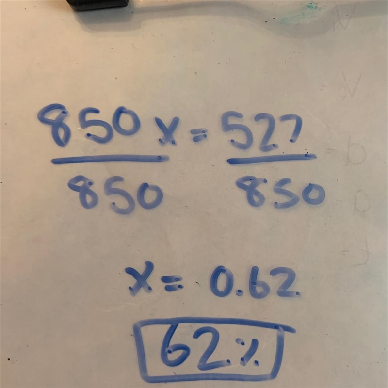 527 is what percentage of 850?-example-1