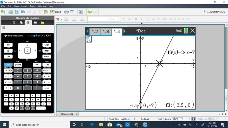 For each statement determine if it is True or False for the graph of 6x – 3y = 21. The-example-1