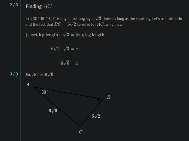 In the right triangle shown, m\angle A = 30\degreem∠A=30°m, angle, A, equals, 30, degree-example-1