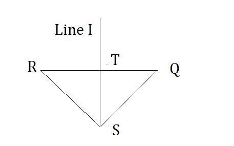 In the diagram, TQ is 18 units in length. Line l is a perpendicular bisector of line-example-1