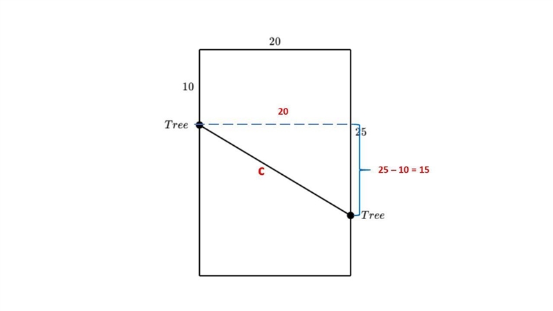 Ryan is putting a clothesline in his rectangular backyard. He wants to put it between-example-2