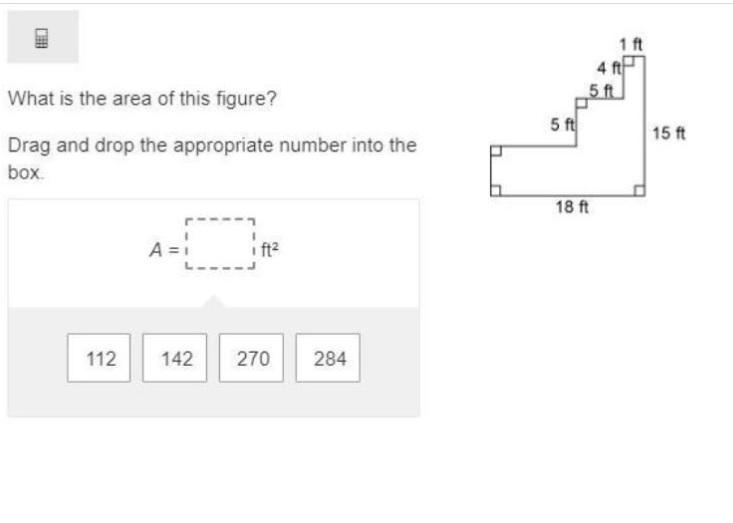 ASAP PLZ I NEED HELP What is the area of this figure? Drag and drop the appropriate-example-1