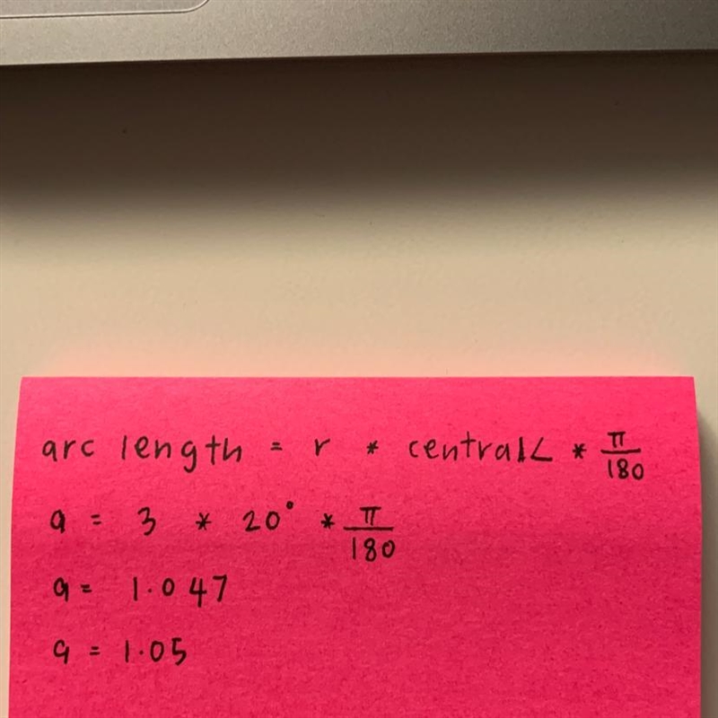 A circle with circumference 6 has an are with a 20° central angle. What is the length-example-1