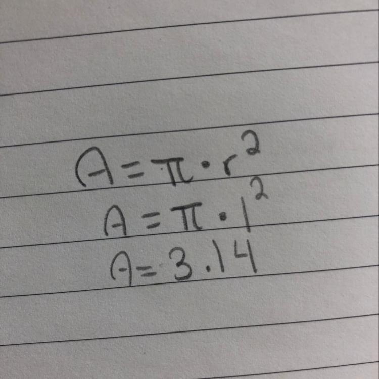 Work out the area of a circle with the radius of 1 m​-example-1