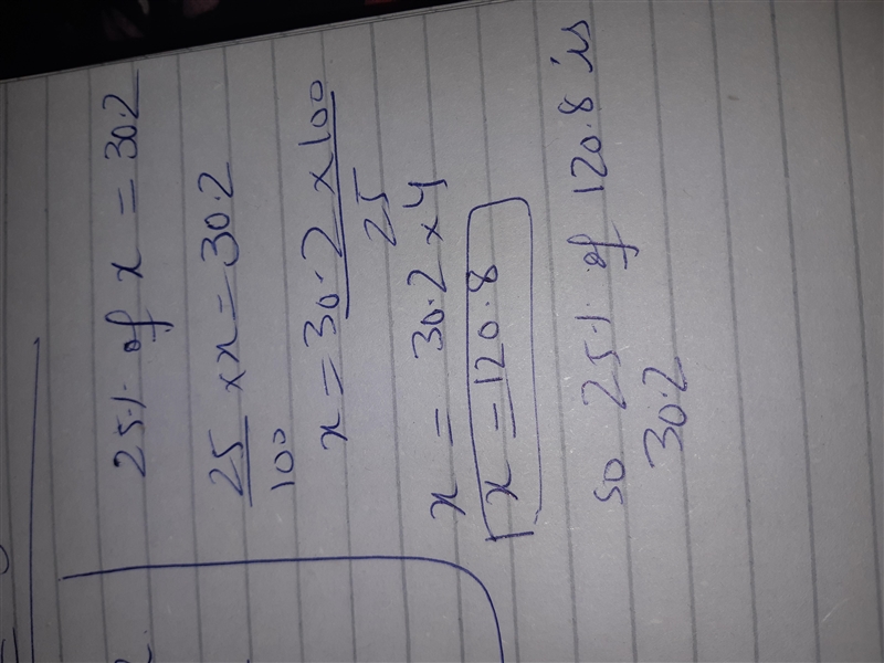 25% of what number is 30.2? i need help solving.​-example-1