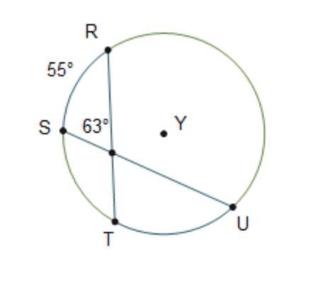 In circle Y, what is mArc T U?-example-1