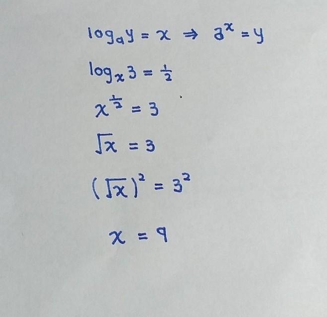 Solve for x: logx3=1/2-example-1