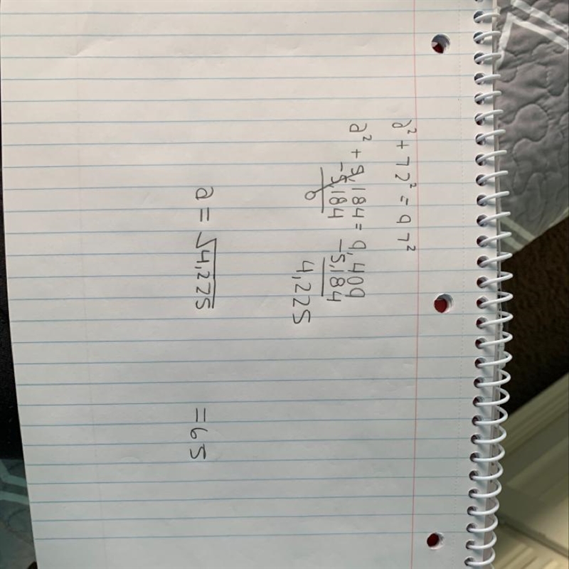 C=97 , b=72 , a= ? a) 55 b)65 c)35 d)75-example-1