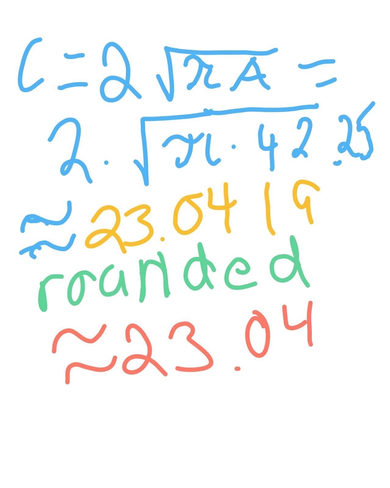 Find the circumference of a circle that has an area of 42.25 pi-example-1