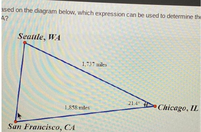 Based on the diagram below, which expression can be used to determine the distance-example-1