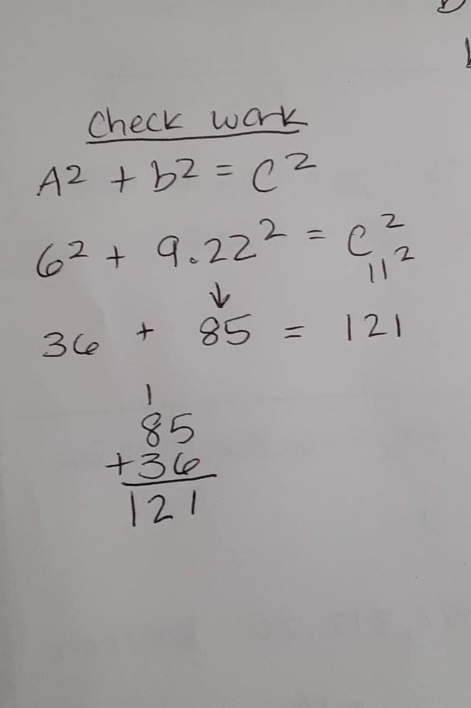 Knowledge Check: For the following right triangle, find the side length x. Round your-example-2