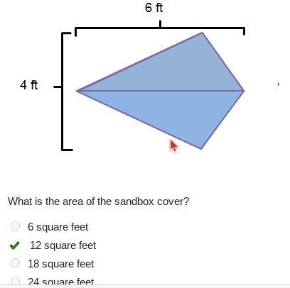 Ezra’s dad is building a cover for his sandbox. The sandbox is in the shape of a kite-example-1