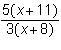 Which algebraic expression represents the phrase below? five times the sum of a number-example-1