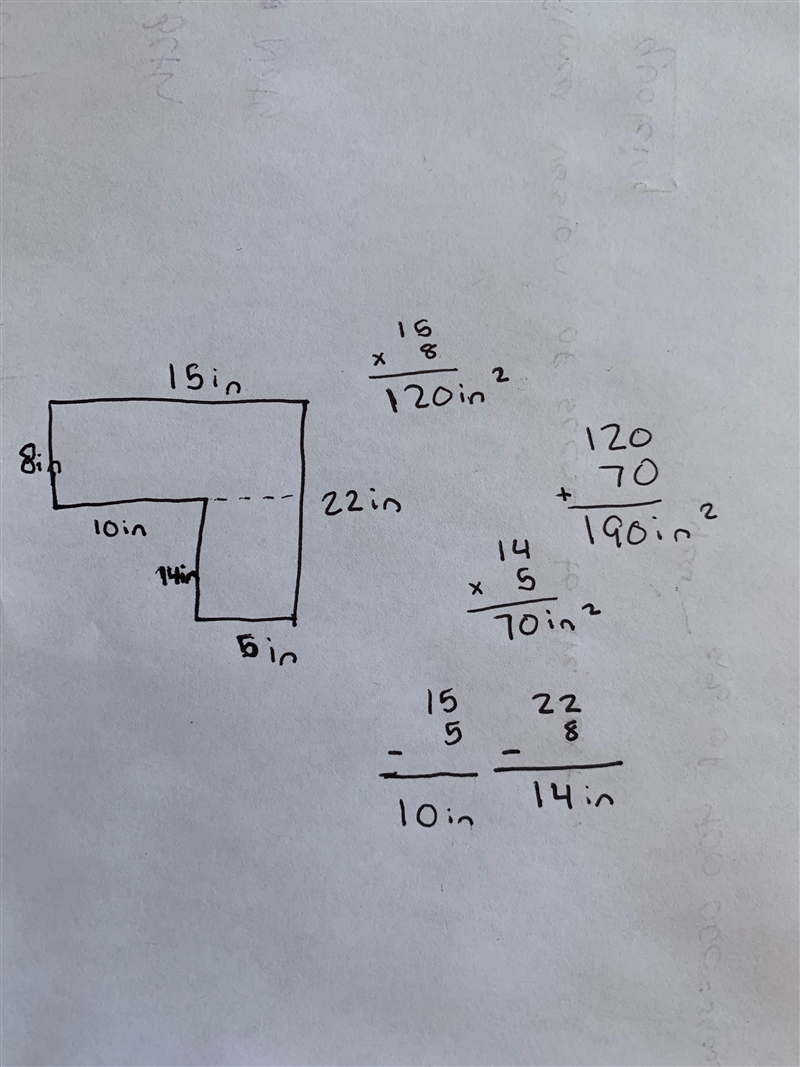 What is the area of this figure 180 square inches 190 square inches 45 square inches-example-1