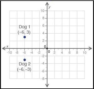 Points (−6, 3) and (−6, −3) on the coordinate grid below show the positions of two-example-1