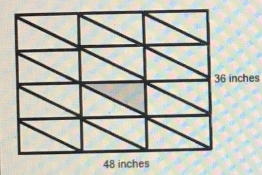 A rectangular stained glass window is made up of identical triangular parts as pictured-example-1