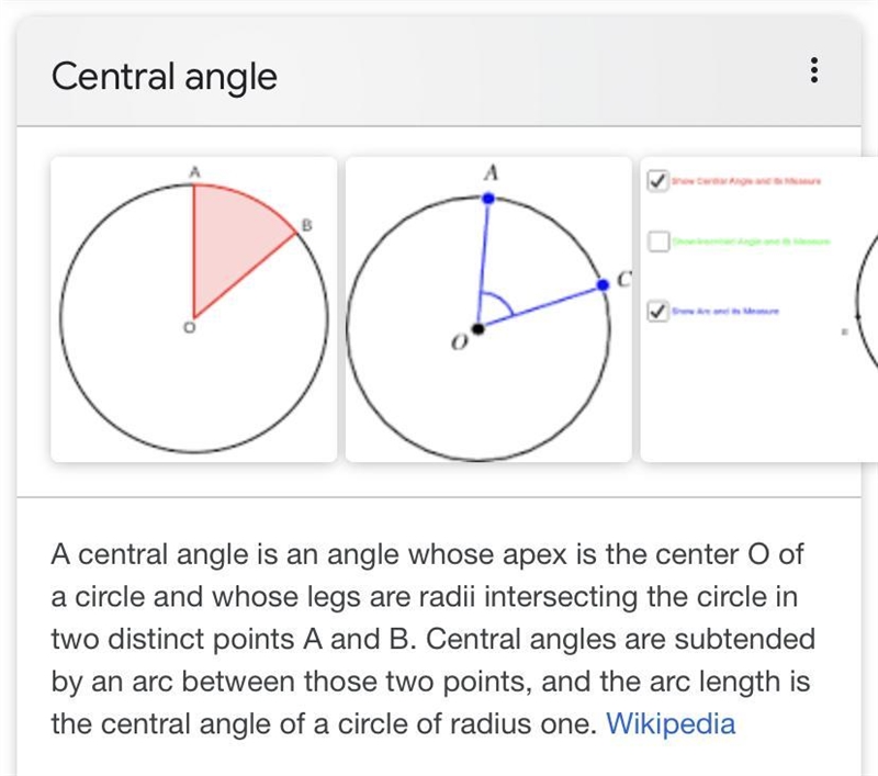 A central angle is best described as which of the following￼-example-1