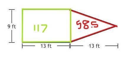 HELP!! Find the area of the pentagon.-example-1