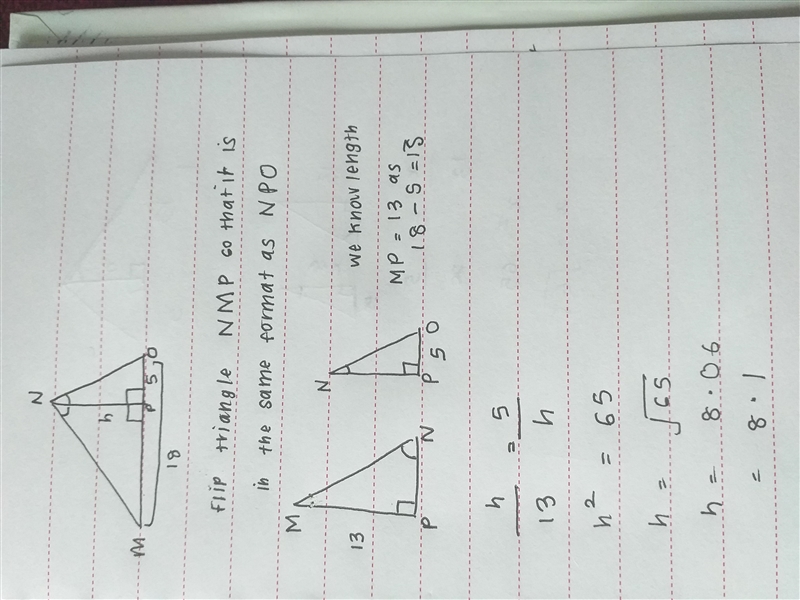 What is the value of h in the diagram below? If necessary, round your answer to the-example-1