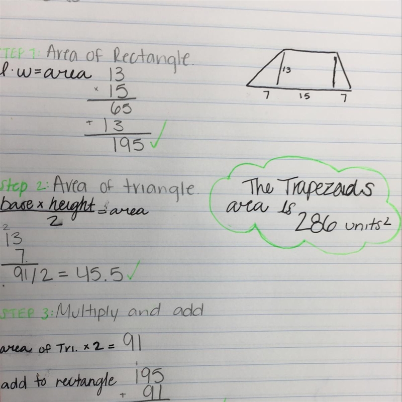 What is the area of this trapezoid with height 13 units? Please put correct answer-example-1