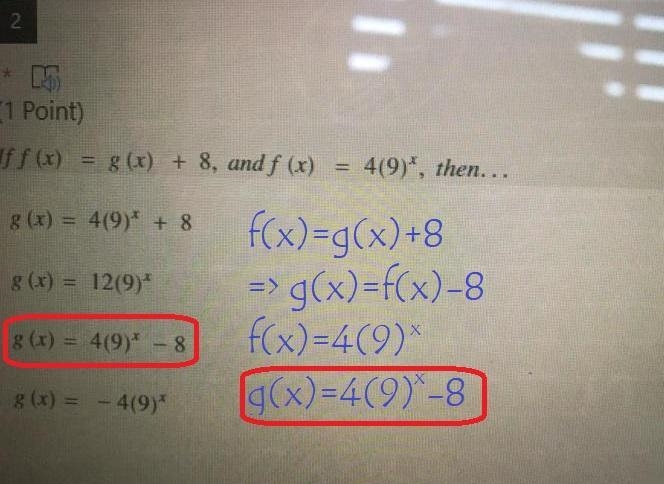 How to find What g(x) equals-example-1