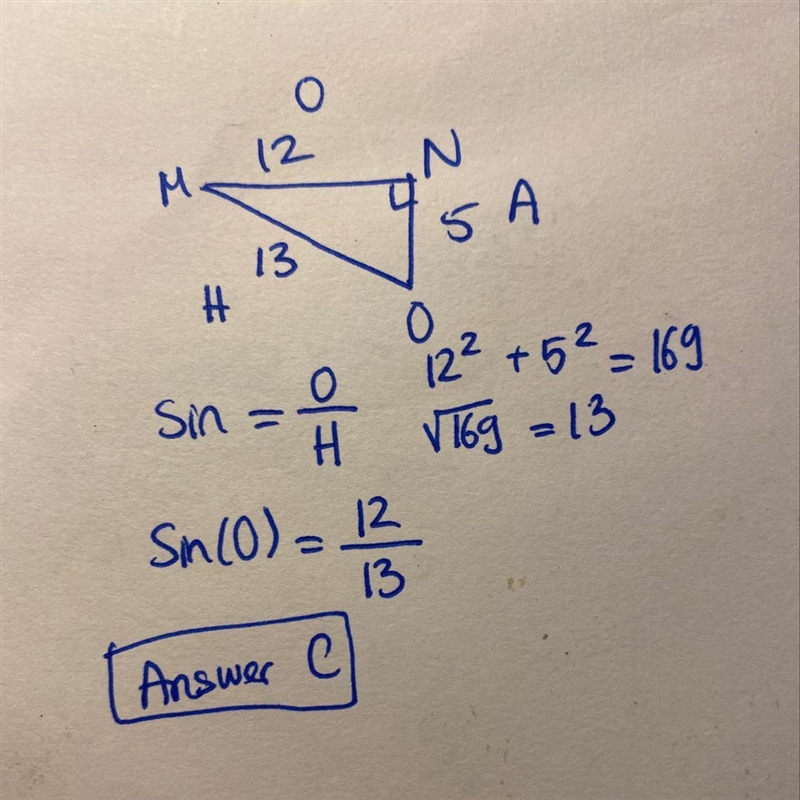 Find the exact value of sin (O)-example-1