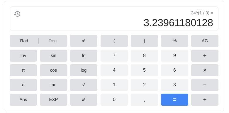 Cube root of 34. estimate to the nearest integer-example-1