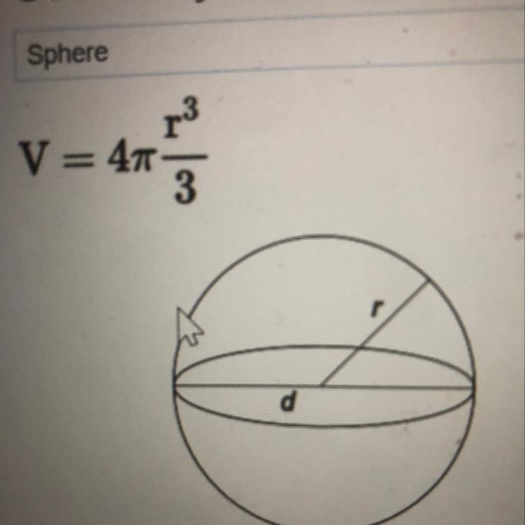 What is the volume of the volume of the sphere?​-example-1