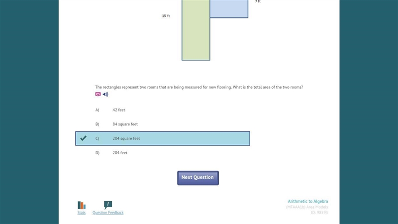 The rectangles represent two rooms that are being measured for new flooring. What-example-1