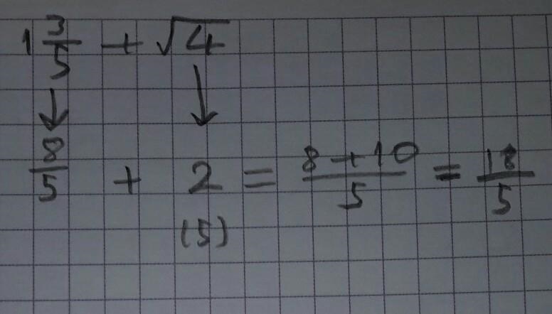 1 (3)/(5) + √(4) ​-example-1