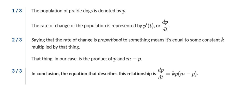 A habitat of prairie dogs can support mmm dogs at most. The habitat's population, ppp-example-1