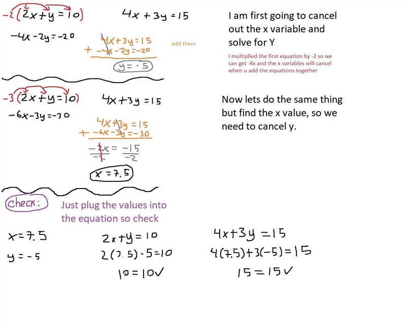 10) What is the solution to the system of equations shown below? 2x+y=10 and 4x+3y-example-1