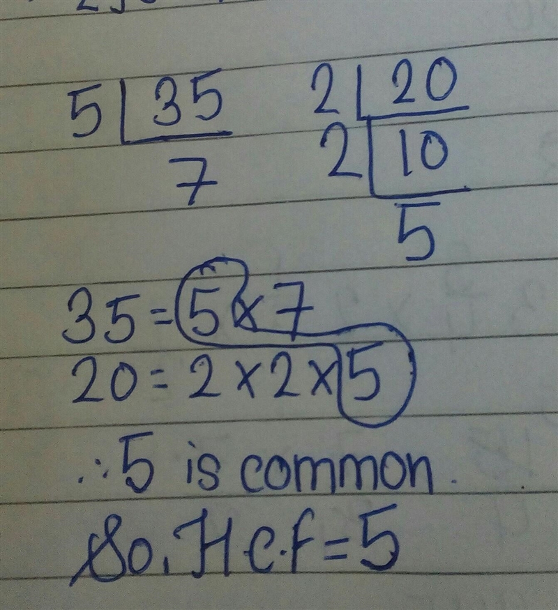 What is the greatest common factor of 35 and 20-example-1