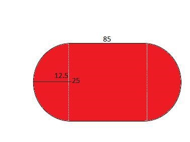 A high school track is shaped as a rectangle with a half circle on either side. A-example-1