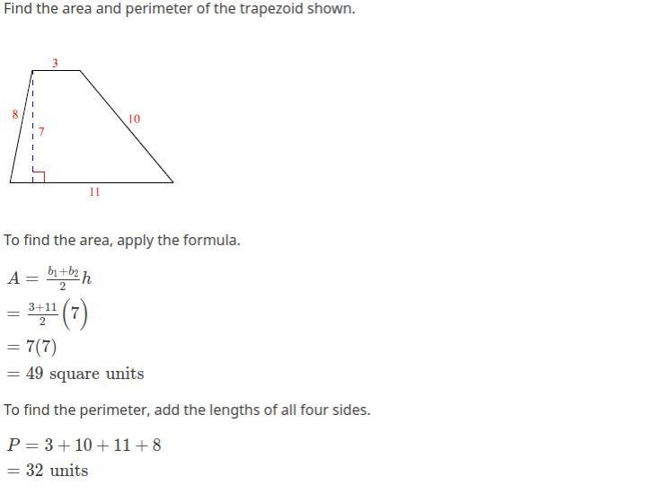 the trapezoid has 3inches long . the bottom is twice as long as the top. the length-example-1