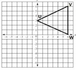 Triangle UVW is dilated with a scale factor of 1∕3 with the center of dilation at-example-1