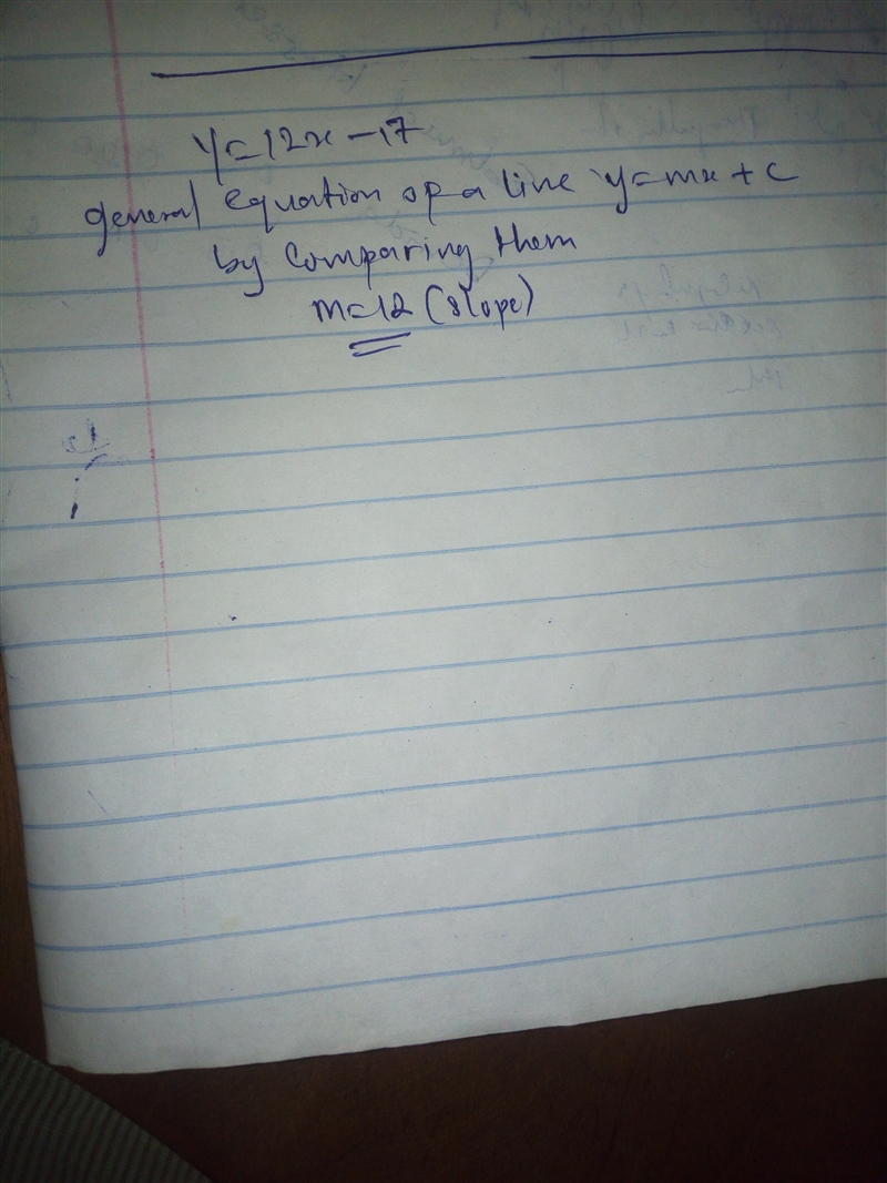 Y=12x-17 Slope what is it-example-1