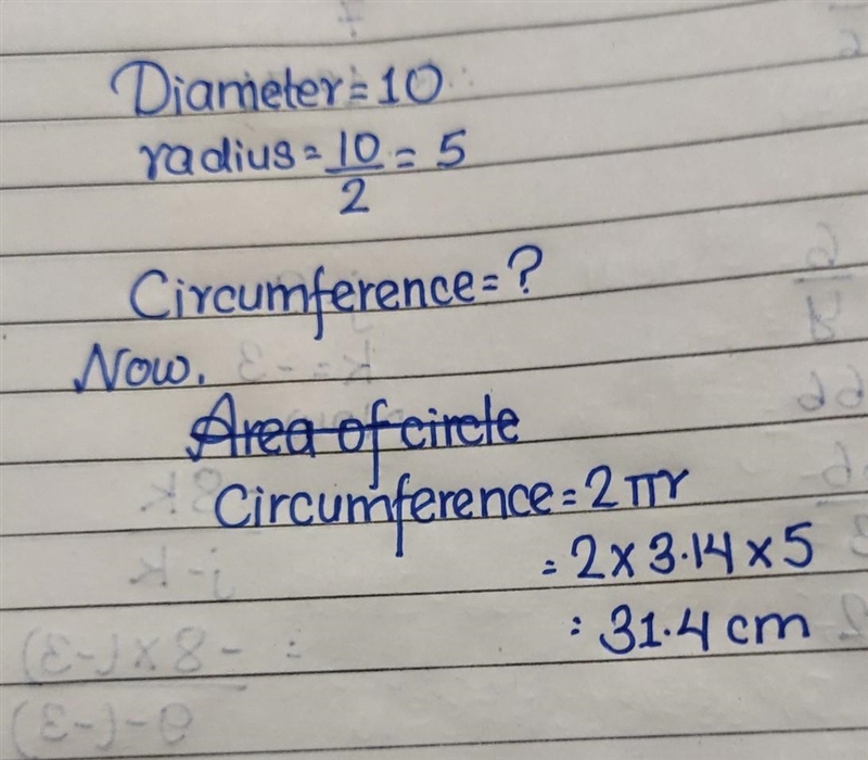 What is the circumference of a circular disc with a diameter of 10 centimeters? (Round-example-1