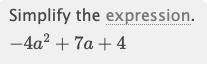 Take -4+3a2 from 7a - a2 . ?? Pls help !!-example-1