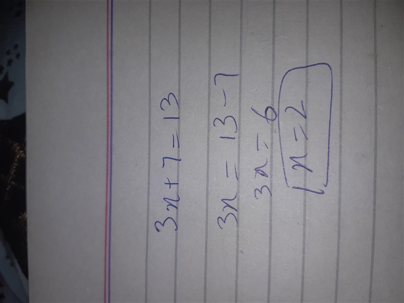 3x+7=13 (x=-2;x=2;x=5)-example-1