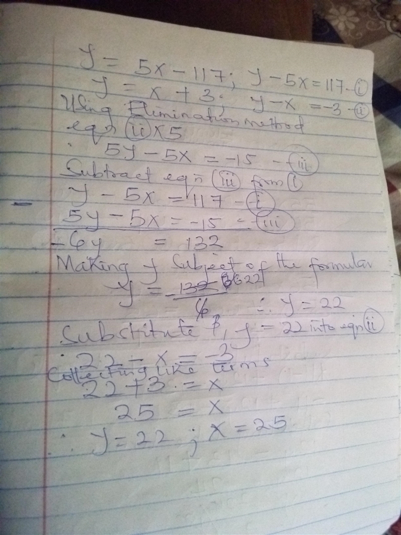 Use the substitution method to solve the system of equations. Choose the correct ordered-example-1