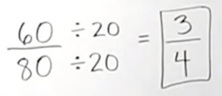 How can you write a fraction equivalent to 60/80 and with a denominator that is less-example-1