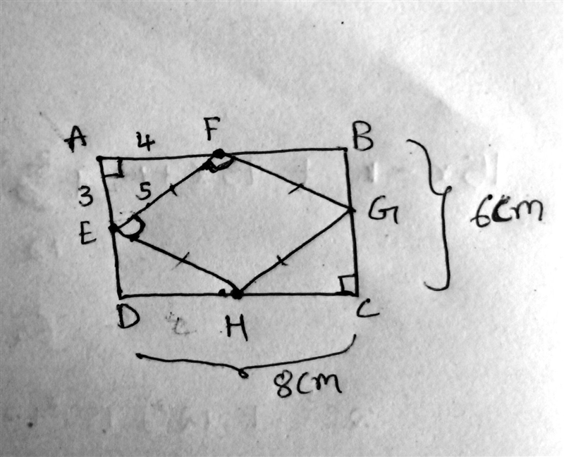 Given the rectangle below with length 8 and width 6 a) construct the midpoints of-example-1