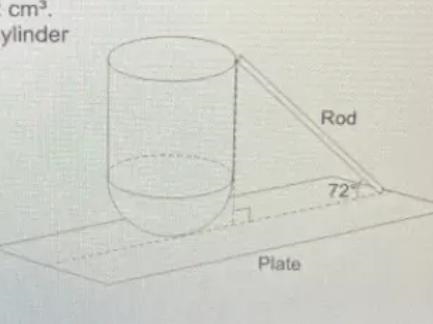 The diagram shows a gizmo where a cylinder is connected to a hemisphere with the same-example-1