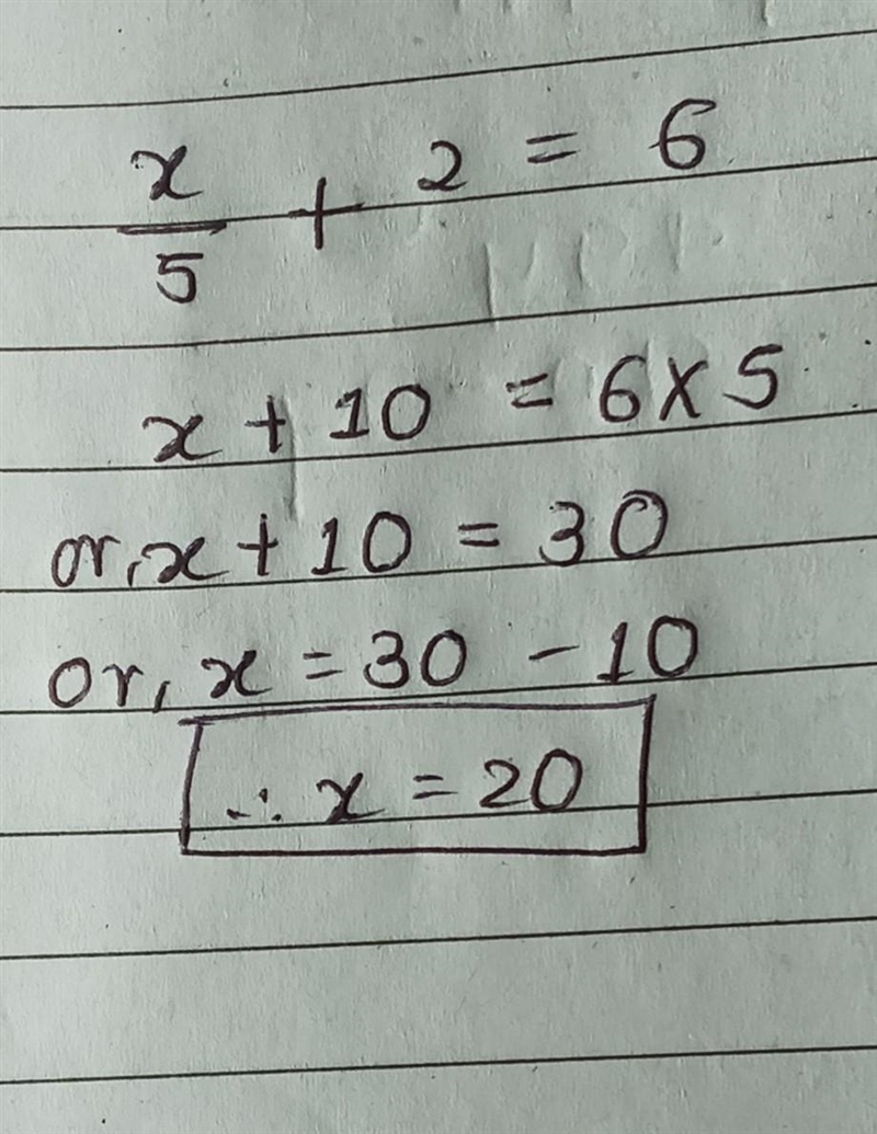 X : 5 + 2 = 6 What is «x» then?-example-1