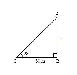 From a point 80m from the base of a tower, the angle of elevation to the top of the-example-1