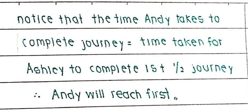 Two ants, Andy and Ashley, went to visit their friend. Andy crawled the whole way-example-2