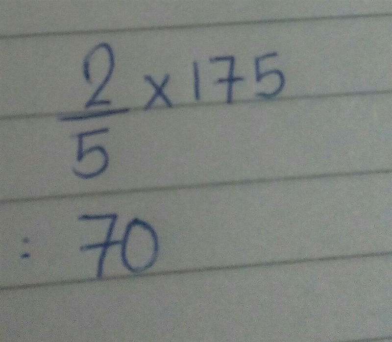 There are 175 orange in a bag.if 2/5 of them are bad.how many are good​-example-1