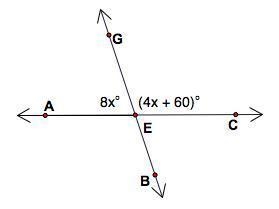 20pts. Find the measure of ∠BEC. A) 10° B) 60° C) 80° D) 100°-example-1